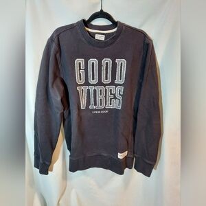 Life Is Good Men's Simply True Crew Fleece Pullover - Good Vibes - M